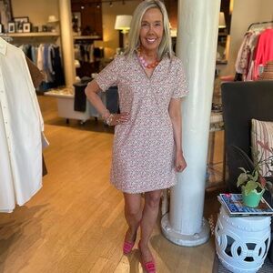 ANN MASHBURN Liberty fabric short-sleeve popover dress